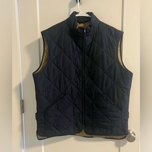 Men’s J. Crew quilted navy vest - size L